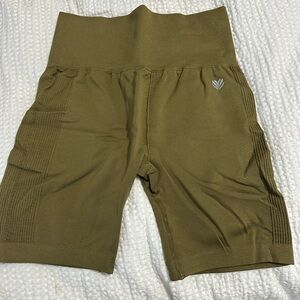 Forever 21 Olive Ribbed Shorts